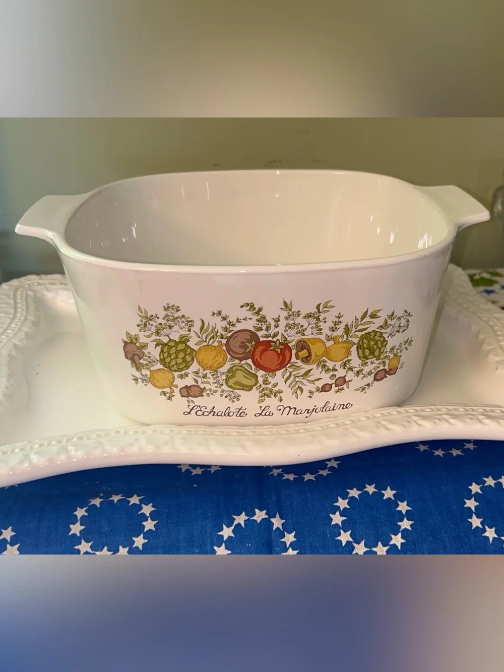 Vintage Corning Ware 3 Quart Cassarole Diah L'Echalote La Marjolaine
